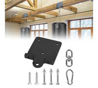 NbgrvB Support mural pour sac de frappe robuste en acier avec 5 trous de boulon, pour sac de taekwondo, muay thai, revêtement noir