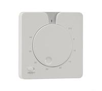 NbgrvB Thermostat de chauffage mécanique 16 A avec bouton de chauffage au sol électrique et à eau, large de +5 à +40 pour portée, indicateur LED, blanc