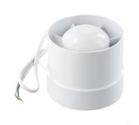 NbgrvB Ventilateur extracteur en ligne avec boîtier ABS et moteur en cuivre pour salle de bain ou cuisine - Disponible en 4 en 100 mm - 5 en 125 mm - 6 en 150 mm - Faible bruit IPX2 - Blanc (4")
