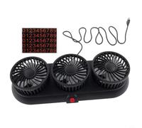 NbgrvB Ventilateur Portable ABS Compact pour Siège Arrière(5V) | 3 têtes orientables, rotation 360°, flux d'air puissant, design compact , idéal voiture