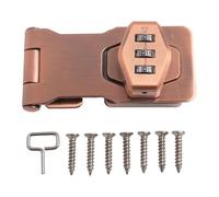 NbgrvB Verrou à combinaison en alliage de zinc de 7,6 ou 10,2 cm avec mot de passe en métal pour armoire, fichier, réfrigérateur, loquet de sécurité antivol avec code réinitialisable, 7,6 cm, rouge