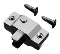 NbgrvB Verrou de fenêtre pliable en acier inoxydable pour portes coulissantes en verre avec mécanisme renforcé, argenté (A)