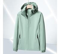 NbgrvB Veste à capuche coupe-vent légère pour femme Couleur unie | Tissu coupe-vent léger, capuche réglable, couleur unie, élasticité moyenne, prêt pour l'été