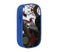 NBHDZENGW Backyard Chickens Trousse à crayons double couche de grande capacité avec imprimé personnalisé en polyester durable pour l'école, le bureau, les voyages, fournitures artistiques et