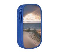 NBHDZENGW Beach Dunes Trousse à crayons double couche de grande capacité, organiseur en polyester durable imprimé personnalisé pour l'école, le bureau, les voyages, fournitures artistiques, maquillage