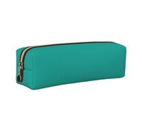 NBHDZENGW Belle trousse à crayons en cuir vert avec fermeture éclair lisse, élégante et durable pour l'école, le bureau, les voyages - Porte-papeterie léger avec impression complète, doré, Taille