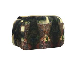 NBHDZENGW Bibliothèque Bibliothèque Double Couche Flip Top Crayon Trousse Grande Capacité Tissu Polyester Premium Motif Imprimé Complet Idéal pour l'école, Voyage