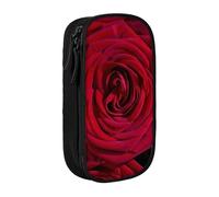 NBHDZENGW Garden Roses Trousse à crayons double couche de grande capacité, organiseur en polyester durable imprimé personnalisé pour l'école, le bureau, les voyages, fournitures artistiques