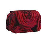 NBHDZENGW Garden Roses Trousse à crayons double couche en tissu polyester de qualité supérieure Motif imprimé Idéal pour l'école, les voyages