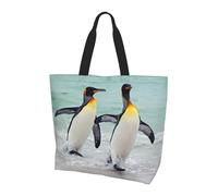 NBHDZENGW Grand sac fourre-tout pour femme, imprimé pingouin mignon, sac de courses en polyester résistant à l'eau avec une seule bandoulière, sac fourre-tout spacieux et léger pour tous les jours