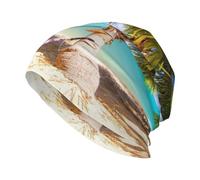 NBHDZENGW Hamac de plage tropicale double couche avec imprimé complet pour homme et femme - Bonnet tricoté respirant pour toutes les saisons - Streetwear tendance pour le sport quotidien et les