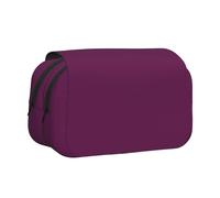 NBHDZENGW Morning Glory Trousse à crayons double couche avec couvercle rabattable Violet Grande capacité Tissu polyester de qualité supérieure Motif imprimé complet Idéal pour l'école, les voyages