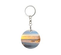 NBHDZENGW Porte-clés rond personnalisé en aluminium avec impression complète, photo personnalisée pour homme et femme