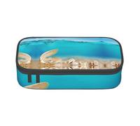 NBHDZENGW Sea Pearl Trousse à crayons de grande capacité, trousse de toilette multi-compartiments pour l'école, le bureau, les voyages en polyester durable (design imprimé élégant)