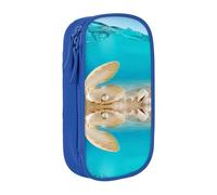 NBHDZENGW Sea Pearl Trousse à crayons double couche de grande capacité, organiseur en polyester durable imprimé personnalisé pour l'école, le bureau, les voyages, fournitures artistiques, maquillage