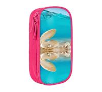 NBHDZENGW Sea Pearl Trousse à crayons double couche de grande capacité, organiseur en polyester durable imprimé personnalisé pour l'école, le bureau, les voyages, fournitures artistiques, maquillage