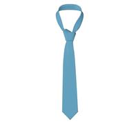 NBHDZENGW Stream Stone Blue Cravate en polyester effet soie pour homme, impression intégrale, infroissable, ne se décolore pas, avec clip arrière anti-balancement pour fête de mariage d'affaires