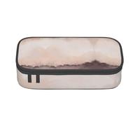 NBHDZENGW Trousse à crayons de grande capacité de couleur rose pâle et noire, trousse de toilette multi-compartiments pour l'école, le bureau, les voyages en polyester durable (design imprimé élégant)