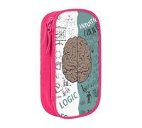 NBHDZENGW Trousse à crayons double couche avec fonctions cérébrales gauche et droite, imprimé personnalisé en polyester durable pour l'école, le bureau, les voyages, fournitures artistiques