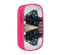 NBHDZENGW Trousse à crayons double couche de grande capacité avec motif train d'équipe, organiseur en polyester durable pour l'école, le bureau, les voyages, les fournitures artistiques, le maquillage