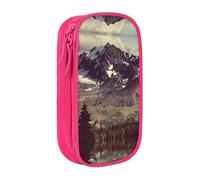 NBHDZENGW Trousse à crayons double couche de grande capacité, motif paysage de montagnes, organiseur durable en polyester pour l'école, le bureau, les voyages, les fournitures artistiques, le