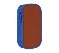 NBHDZENGW Trousse à crayons double couche en fibre de coco marron avec imprimé personnalisé pour l'école, le bureau, les voyages, les fournitures artistiques, le maquillage, bleu, Taille unique