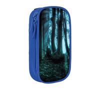 NBHDZENGW Trousse à crayons double couche Ghost Hid Behind The Trees de grande capacité, imprimé personnalisé en polyester durable pour l'école, le bureau, les voyages, les fournitures artistiques, le