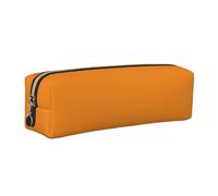 NBHDZENGW Trousse à crayons en cuir abricot avec fermeture éclair lisse, élégante et durable pour l'école, le bureau, les voyages - Porte-papeterie léger avec impression complète, doré, Taille unique