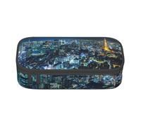 NBHDZENGW Trousse à crayons Tokyo City de grande capacité, trousse de toilette multi-compartiments pour l'école, le bureau, les voyages en polyester durable (design imprimé élégant)