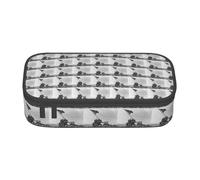 NBHDZENGW United States Marine Trousse à crayons de grande capacité, trousse de toilette multi-compartiments pour l'école, le bureau, les voyages en polyester durable (design imprimé élégant)