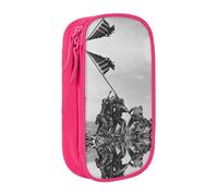 NBHDZENGW United States Marine Trousse à crayons double couche de grande capacité, organiseur en polyester durable imprimé personnalisé pour l'école, le bureau, les voyages, les fournitures