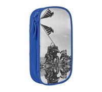NBHDZENGW United States Marine Trousse à crayons double couche de grande capacité, organiseur en polyester durable imprimé personnalisé pour l'école, le bureau, les voyages, les fournitures