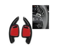 NBHGFF Paddle Shifter Extensions Pour RS4 Pour RS5 Pour RS7 2020 2021 2022 Pour RS6 2019 2020 2021 2022 1 Paire Palettes Changement Volant Voiture En Fibre Carbone(Black)