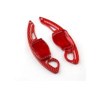 NBHGFF Pour Octavia Pour A7 Pour MK3 5E RS VRS Pour Superbe Pour B8 Pour Scala Pour Karoq Pour Kodiaq Volant Voiture Palette Changement Vitesse Extension Manette(Red carbon pattern)