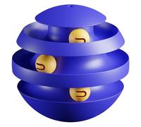 Nbhuiakl Balle interactive pour chat - 3 couches - Jouet créatif auto-jouant - Jouet de stimulation durable pour chatons - Pour le temps de jeu et l'entraînement