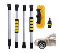 Nbhuiakl Brosse De Lavage De Camion, Brosse De Lavage De Voiture Télescopique, Brosse De Lavage De Voiture De À Long Manche, 4 Endroits Tenus À La Main, Brosses De Lavage Extensibles, Kit De Balai