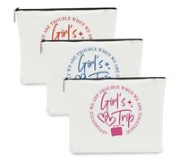 NBIAN Cadeaux de voyage pour filles, cadeaux de week-end pour femmes, trousse de maquillage pour femme, fille, amie, Girls Trip 5, 10 x 6 inches