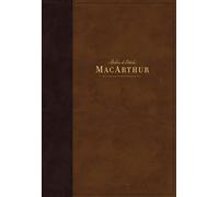 NBLA, Biblia de Estudio MacArthur, Leathersoft, Café, Interior a dos colores, Comfort Print