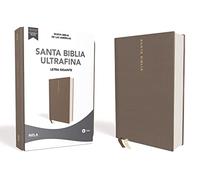 NBLA Santa Biblia Ultrafina, Letra Gigante, Tapa dura/Tela, Gris, Edición Letra Roja