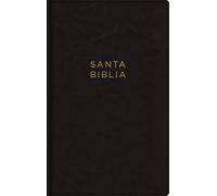 NBLA, Santa Biblia, Ultrafina, Letra grande, Leathersoft, Negro, Palabras de Jesús en rojo, con cierre