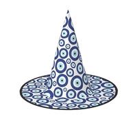 NBMghn 1 chapeau de sorcière pour Halloween, motif mauvais yeux, fête costumée, jeu de rôle, festival, carnaval