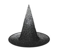 NBMghn 1 chapeau de sorcière pour Halloween - Paillettes argentées brillantes - Pour fête costumée, jeu de rôle, festival, carnaval