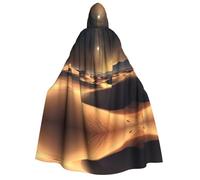 NBMghn Cape à capuche d'Halloween - Robe de cosplay imprimée du désert du Sahara pour fêtes, carnavals et expositions de bande dessinée