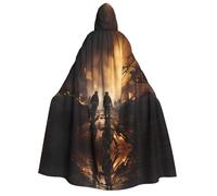 NBMghn Cape à capuche pour Halloween, pompiers, lutte contre les incendies, robe de cosplay pour fêtes, carnavals et expositions de bande dessinée