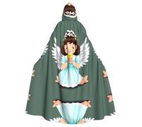 NBMghn Cape à capuche unisexe pour adulte - Joli petit ange imprimé complet pour cosplay, fête et événements à thème