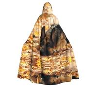 NBMghn Cape à capuche unisexe pour adulte, motif berger allemand, costume complet pour cosplay, fête et événements à thème
