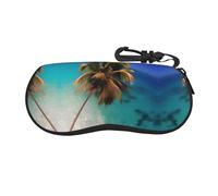 NBMghn Étui à lunettes - Pochette de protection souple avec fermeture éclair Mt. Fuji au début du printemps, joli sac portable pour lunettes de soleil, Îles des Caraïbes, taille unique