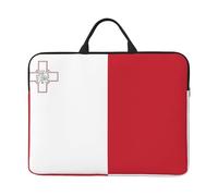 NBMghn Flag of Malta Print14in Sacoche pour ordinateur portable - Sacoche Messenger avec poignée - Housse pour ordinateur portable de voyage et d'affaires