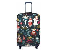 NBMghn Housse de protection pour valise, motif casse-noisette, ballet de Noël, imprimé bagage, accessoires de voyage pour voyages d'affaires, blanc, L