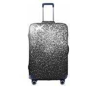 NBMghn Housse de Protection Valise - Extensible Brillant Argent Paillettes Imprimée Bagages Accessoires de Voyage pour Voyage D'affaires, blanc, M